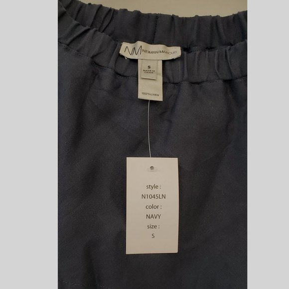 Neiman Marcus Ruffle Off-Shoulder Linen Top - Picture 5 of 6